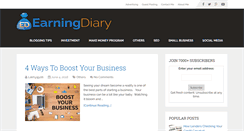 Desktop Screenshot of earningdiary.com