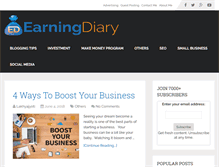 Tablet Screenshot of earningdiary.com